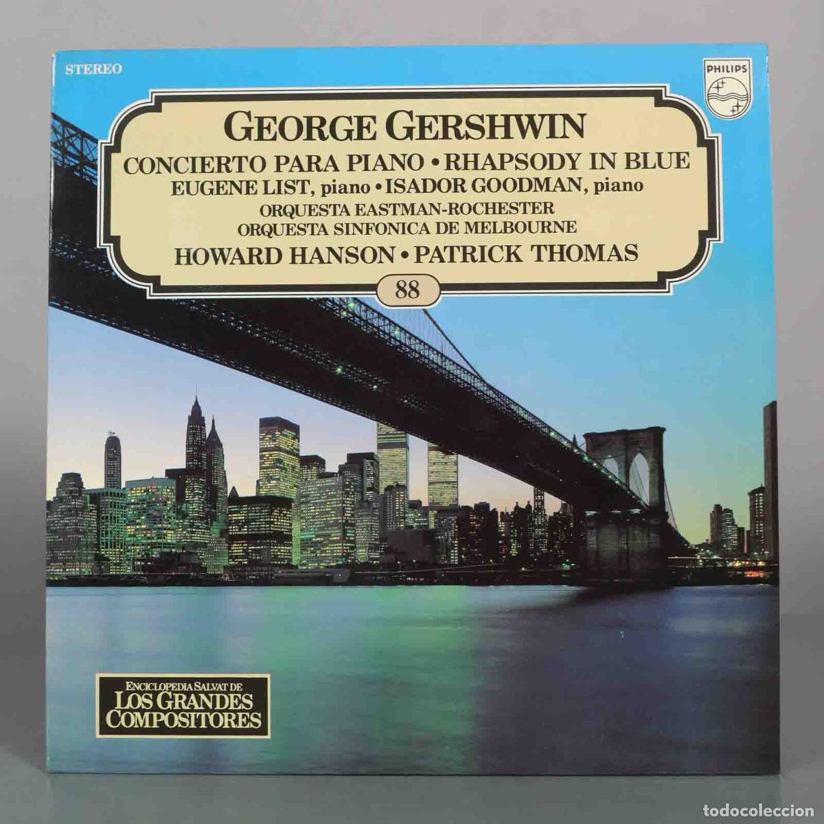 Discos de vinilo: LP. Concierto Para Piano En Fa Mayor - Rhapsody In Blue - George Gershwin, Eugene List, Isador Good
