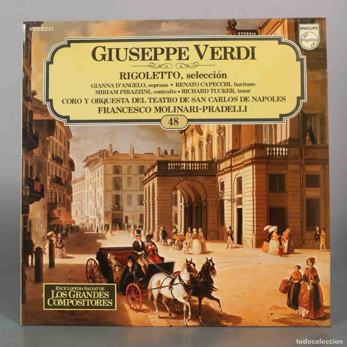 Discos de vinilo: LP. Giuseppe Verdi - Rigoletto, Selecci&oacute;n - Francesco Molinari-Pradelli, Gianna d&acute;Angelo, Renato Ca