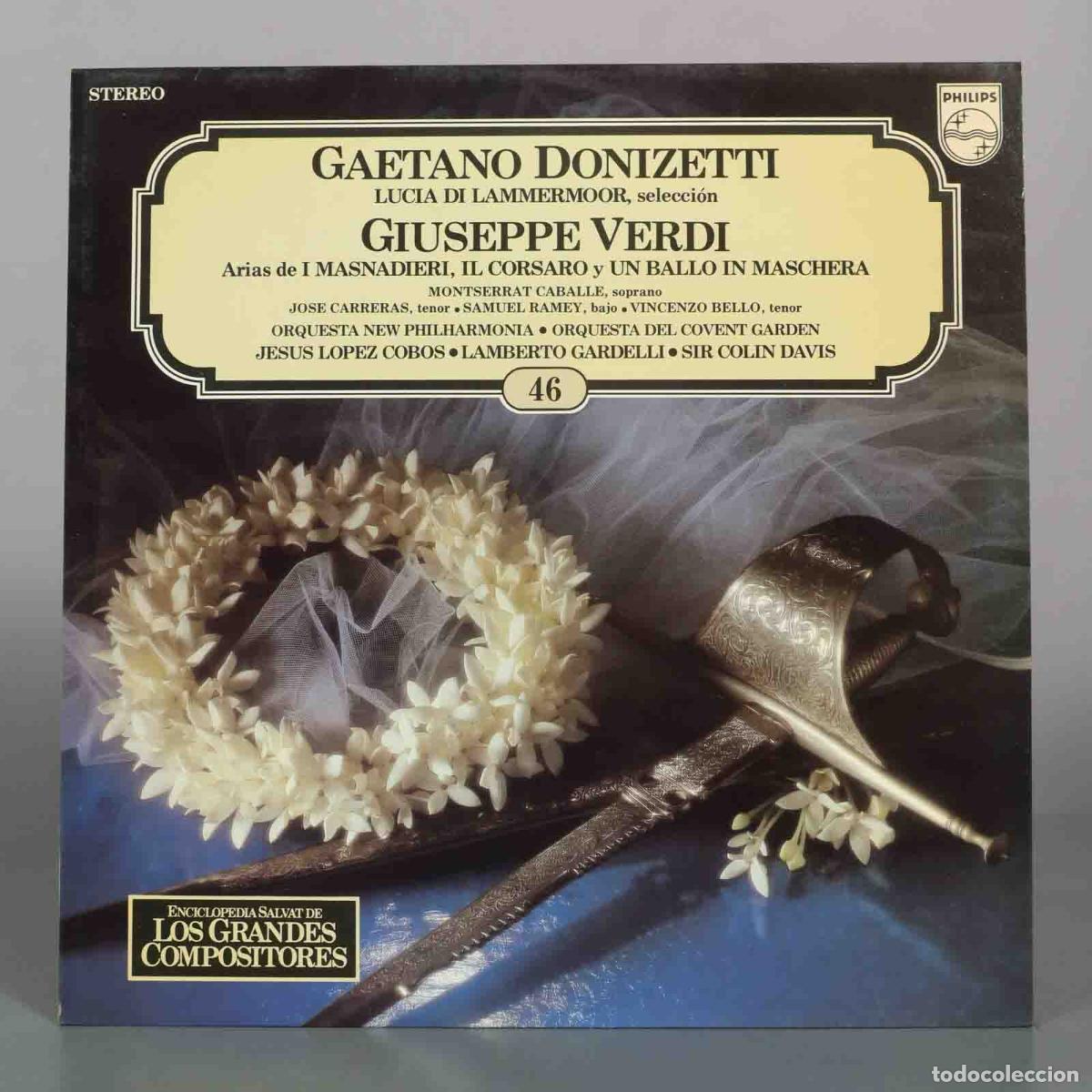 Discos de vinilo: LP. Enciclopedia Salvat Los Grandes Compositores N&ordm; 46 - Gaetano Donizetti, Giuseppe Verdi