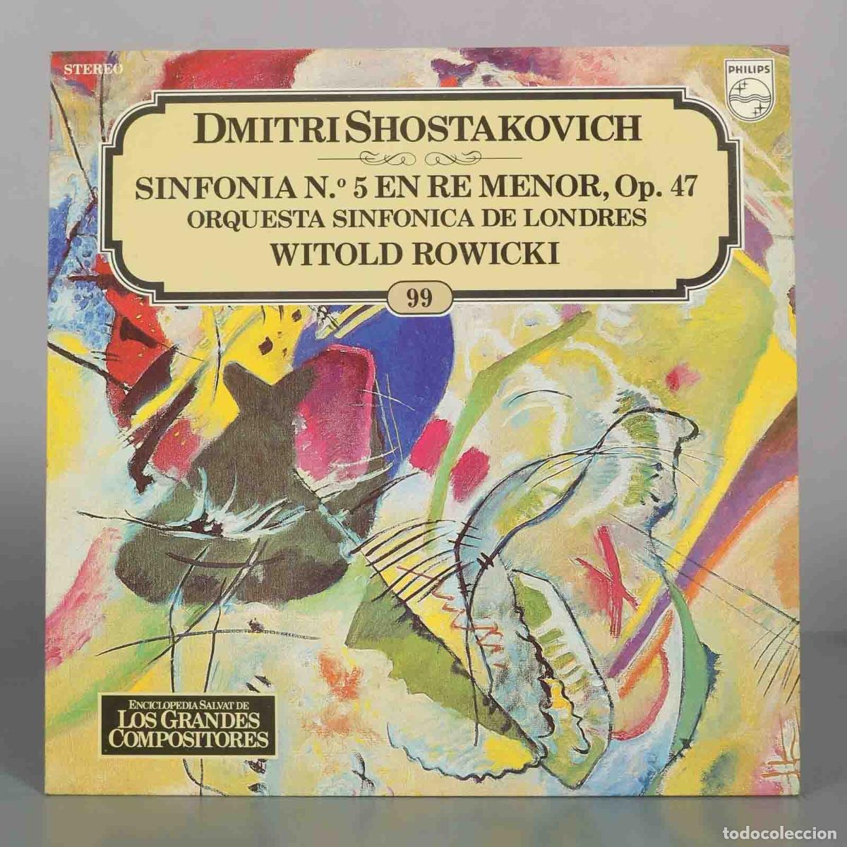 Discos de vinilo: LP. Sinfon&iacute;a N.&ordm; 5 en Re Menor, Op. 47 - Dmitri Shostakovich, Orquesta Sinf&oacute;nica de Londres, Witold