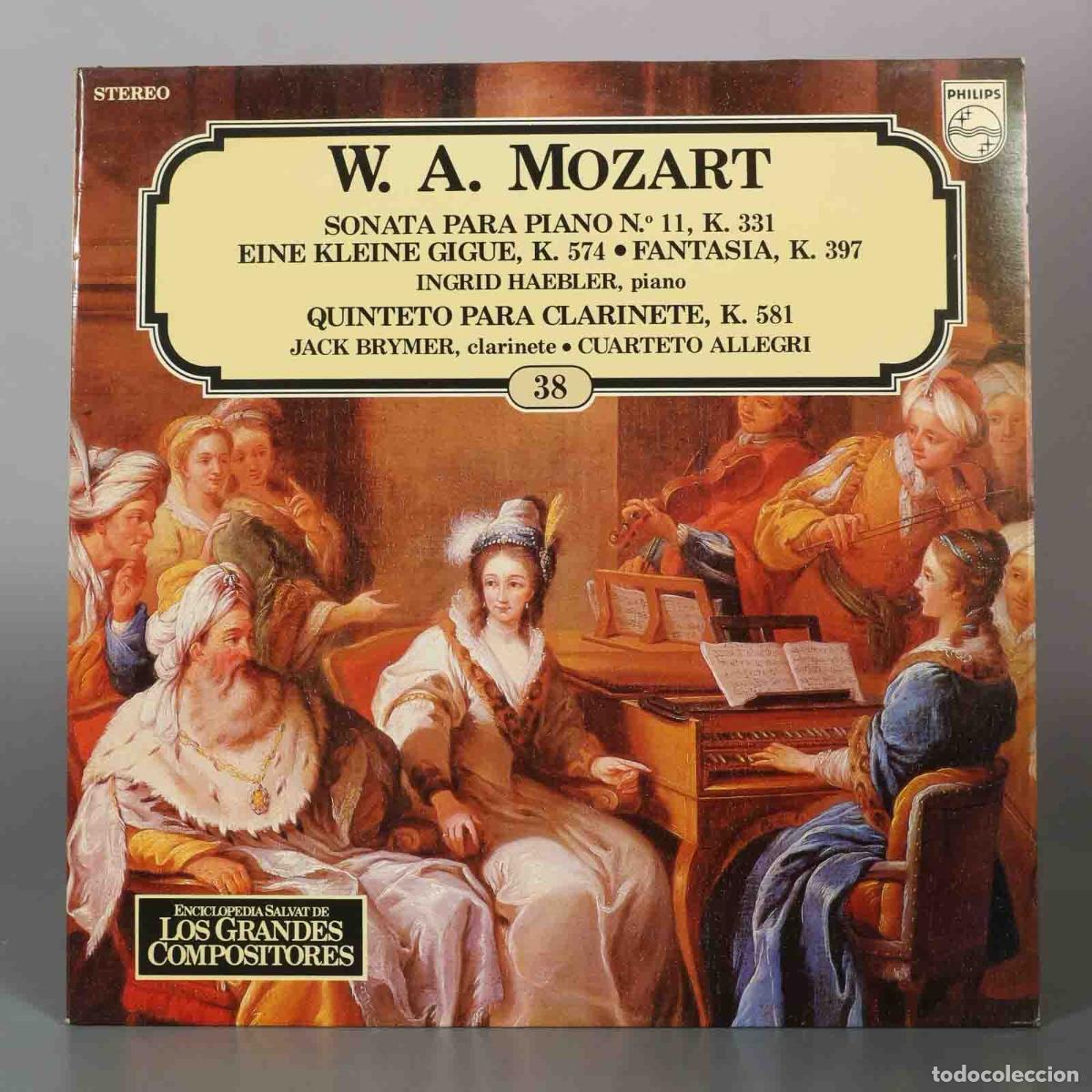 Discos de vinilo: LP. W. A. Mozart - Sonata Para Piano N. 11, K. 331, Eine Kleine Gigue, K. 574, Fantasia, K. 397, Qu