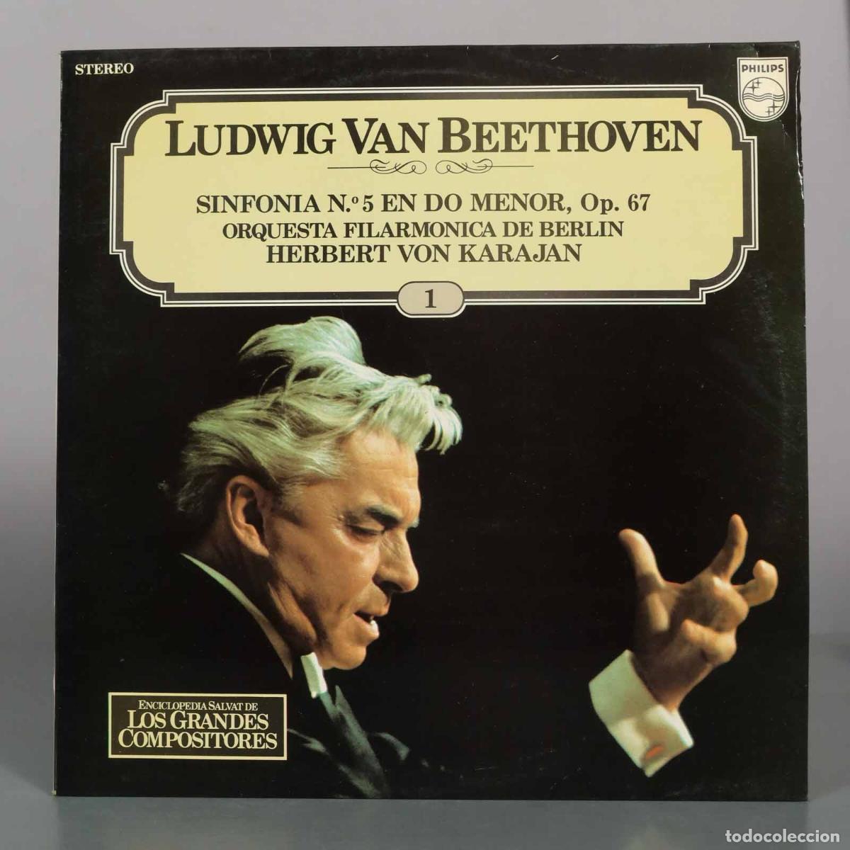 Discos de vinilo: LP. Sinfon&iacute;a N.&ordm; 5 en Do Menor, Op. 67 - Ludwig van Beethoven, Orquesta Filarm&oacute;nica de Berl&iacute;n, Herb