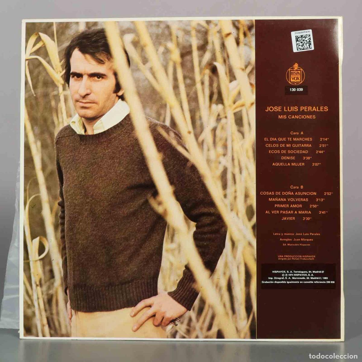 Discos de vinilo: LP. Mis Canciones - Jos&eacute; Luis Perales - Foto 2