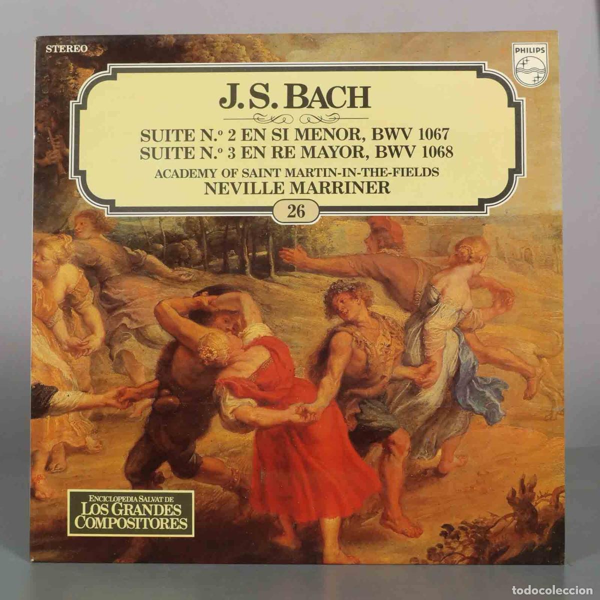 Discos de vinilo: LP. Suite N.&ordm; 2 en Si menor, BWV 1067 - Suite N.&ordm; 3 en Re mayor, BWV 1068 - J.S. Bach - Academy of