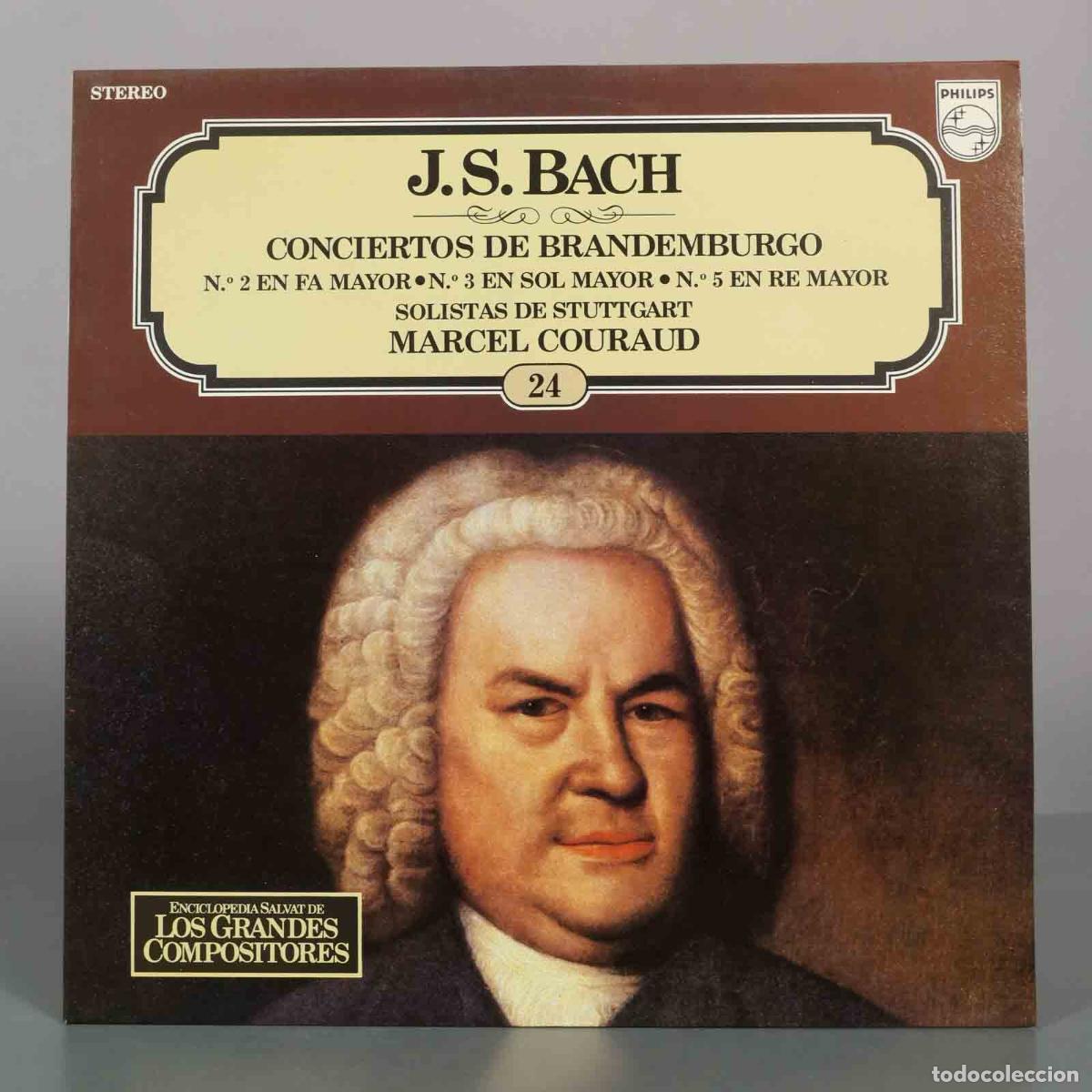 Discos de vinilo: LP. J.S. Bach - Conciertos de Brandeburgo N.&ordm; 2, 3 y 5 - Solistas de Stuttgart, Marcel Couraud - En