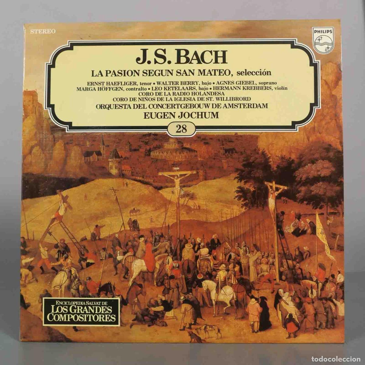 Discos de vinilo: LP. J. S. Bach - La Pasi&oacute;n Seg&uacute;n San Mateo, Selecci&oacute;n - Eugen Jochum, Orquesta Del Concertgebouw De