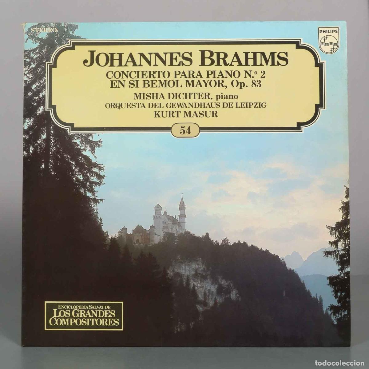 Discos de vinilo: LP. Concierto Para Piano N.&ordm; 2 En Si Bemol Mayor, Op. 83 - Johannes Brahms, Misha Dichter, Orquesta