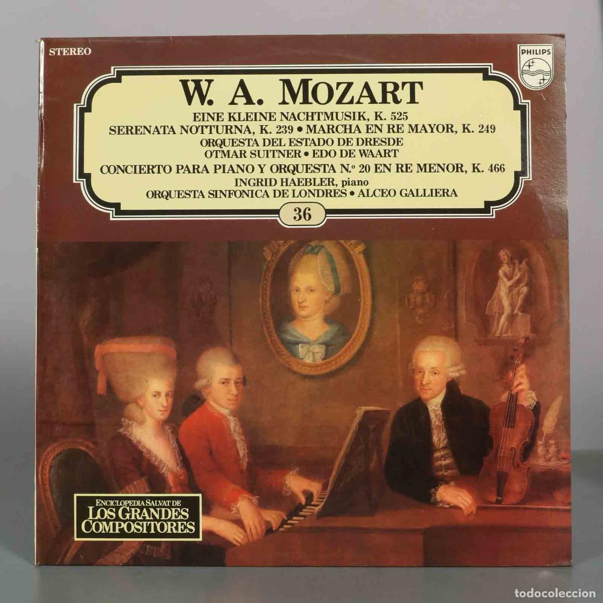 Discos de vinilo: LP. Enciclopedia Salvat de los Grandes Compositores - W. A. Mozart - Orquesta Sinf&oacute;nica de Londres,