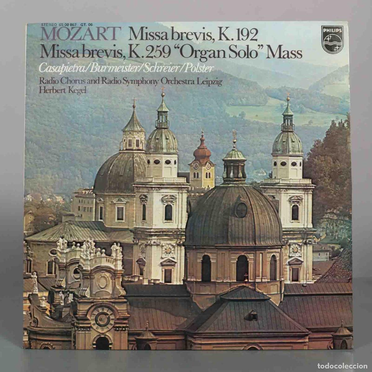 Discos de vinilo: LP. Mozart Missa Brevis K.192, K.259 Organ Solo Mass - Celestina Casapietra, Annelies Burmeister, P