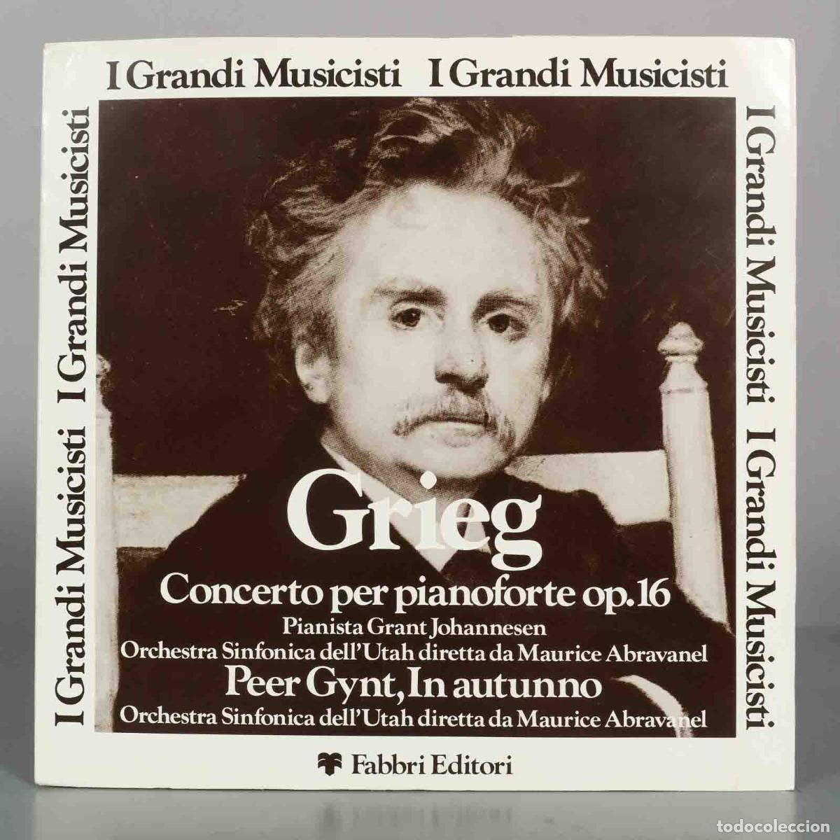 Discos de vinilo: LP. Concerto per pianoforte op.16 - Edvard Grieg - Grant Johannesen, Orchestra Sinfonica dell&acute;Utah,