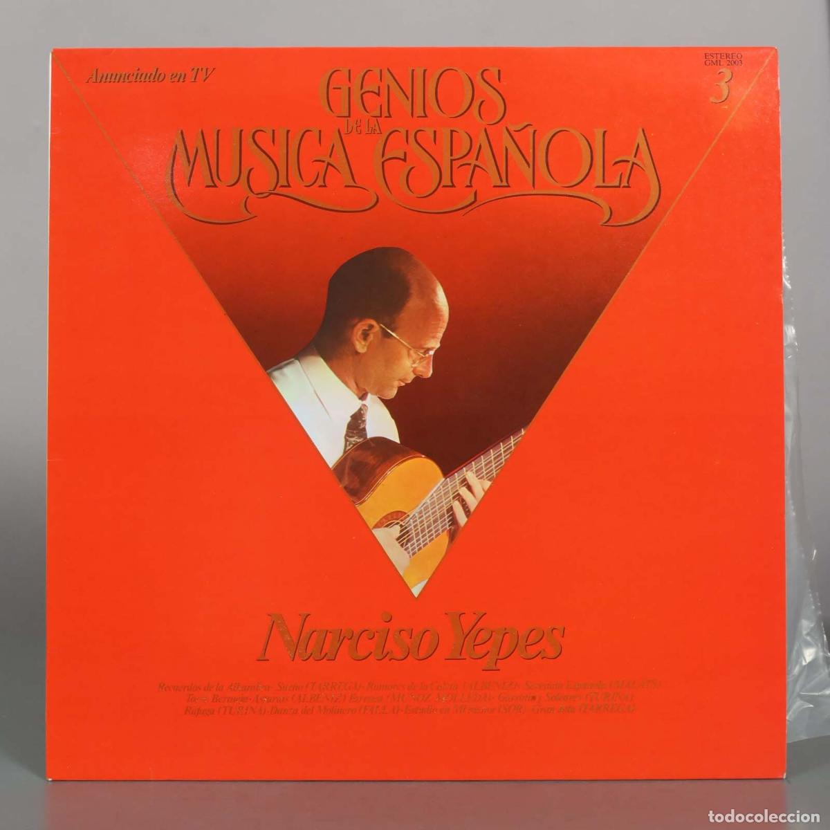Discos de vinilo: LP. Genios de la M&uacute;sica Espa&ntilde;ola - Narciso Yepes