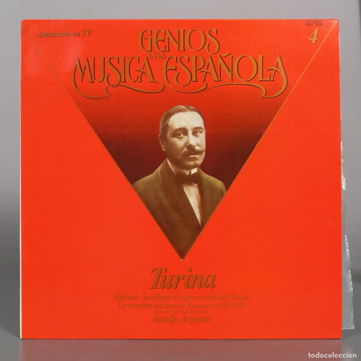 Discos de vinilo: LP. Genios de la M&uacute;sica Espa&ntilde;ola: Turina - Sinfon&iacute;a Sevillana - Orquesta Nacional de Espa&ntilde;a, Ata&uacute;lf