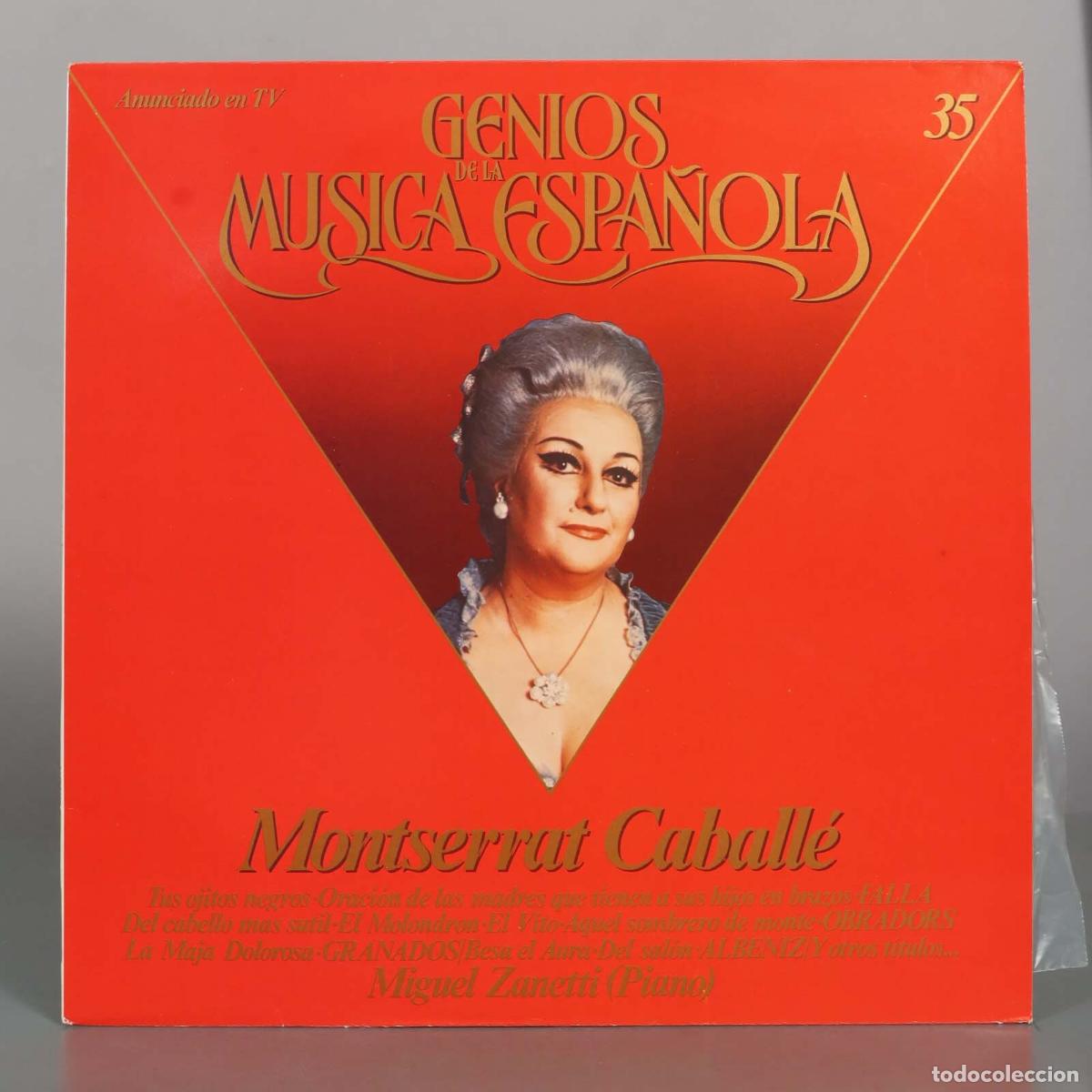 Discos de vinilo: LP. Genios de la M&uacute;sica Espa&ntilde;ola - Montserrat Caball&eacute;, Miguel Zanetti