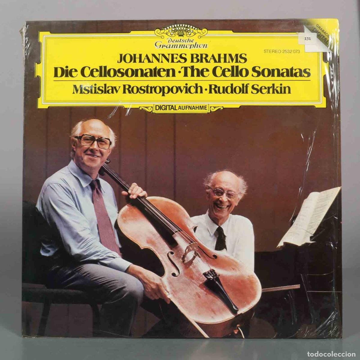 Vinyl records: LP. Johannes Brahms: Die Cellosonaten - The Cello Sonatas - Mstislav Rostropovich, Rudolf Serkin