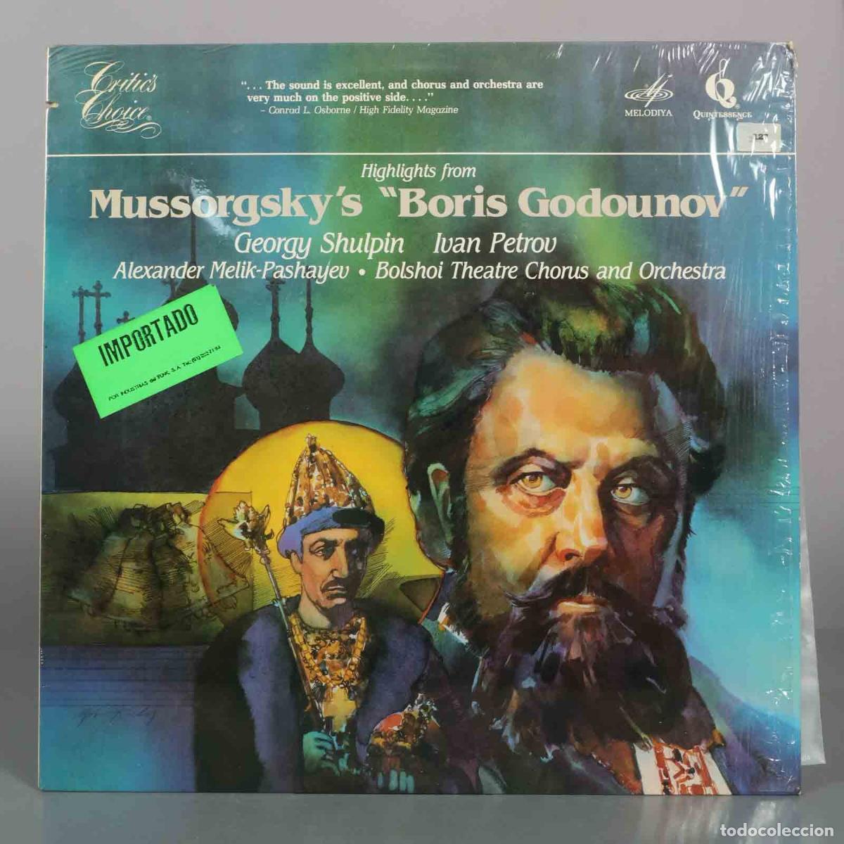 Discos de vinilo: LP. Mussorgsky: Highlights From Boris Godounov - Alexander Melik-Pashayev, Georgy Shulpin, Ivan Pet