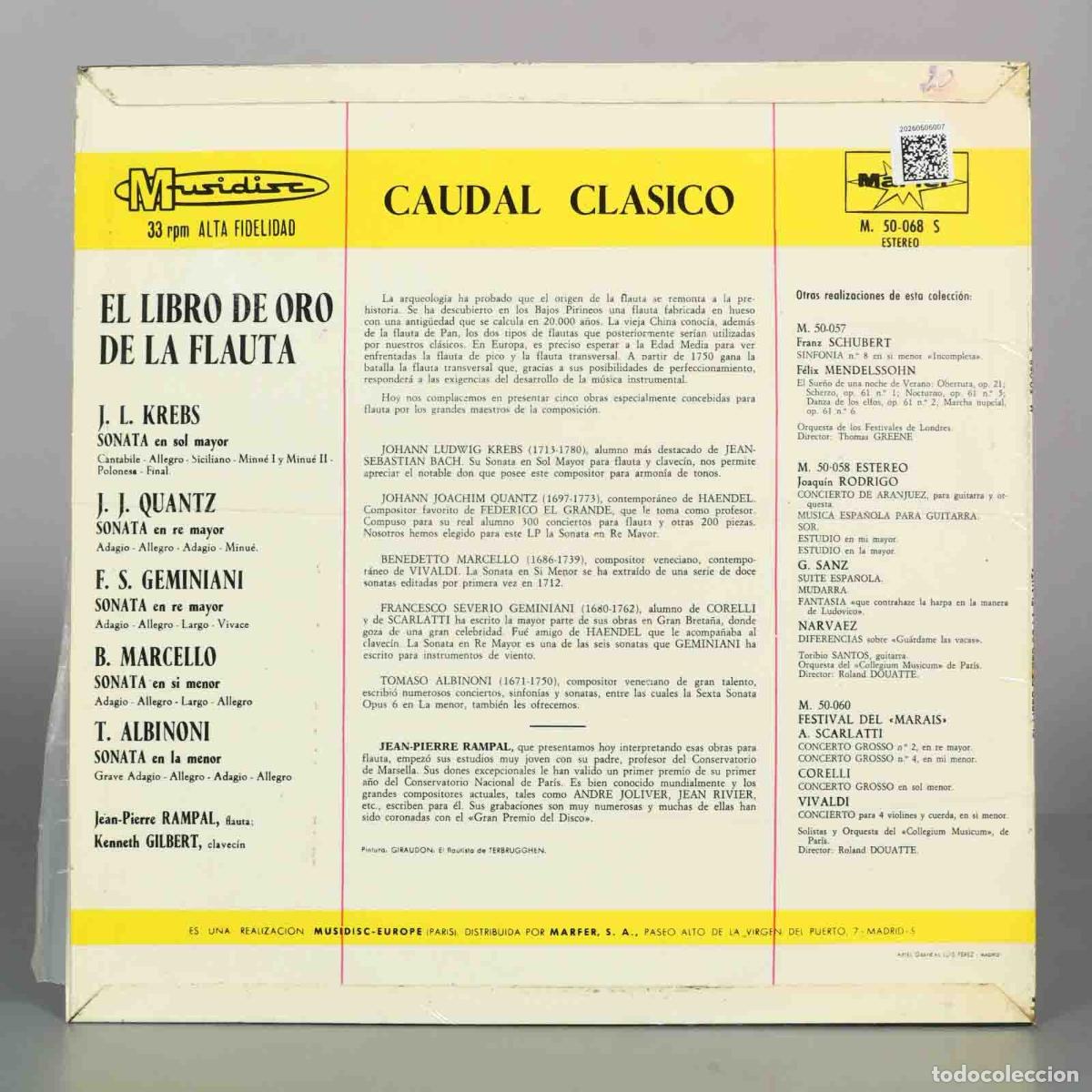 Discos de vinilo: LP. El libro de oro de la flauta - Jean-Pierre Rampal - Foto 2
