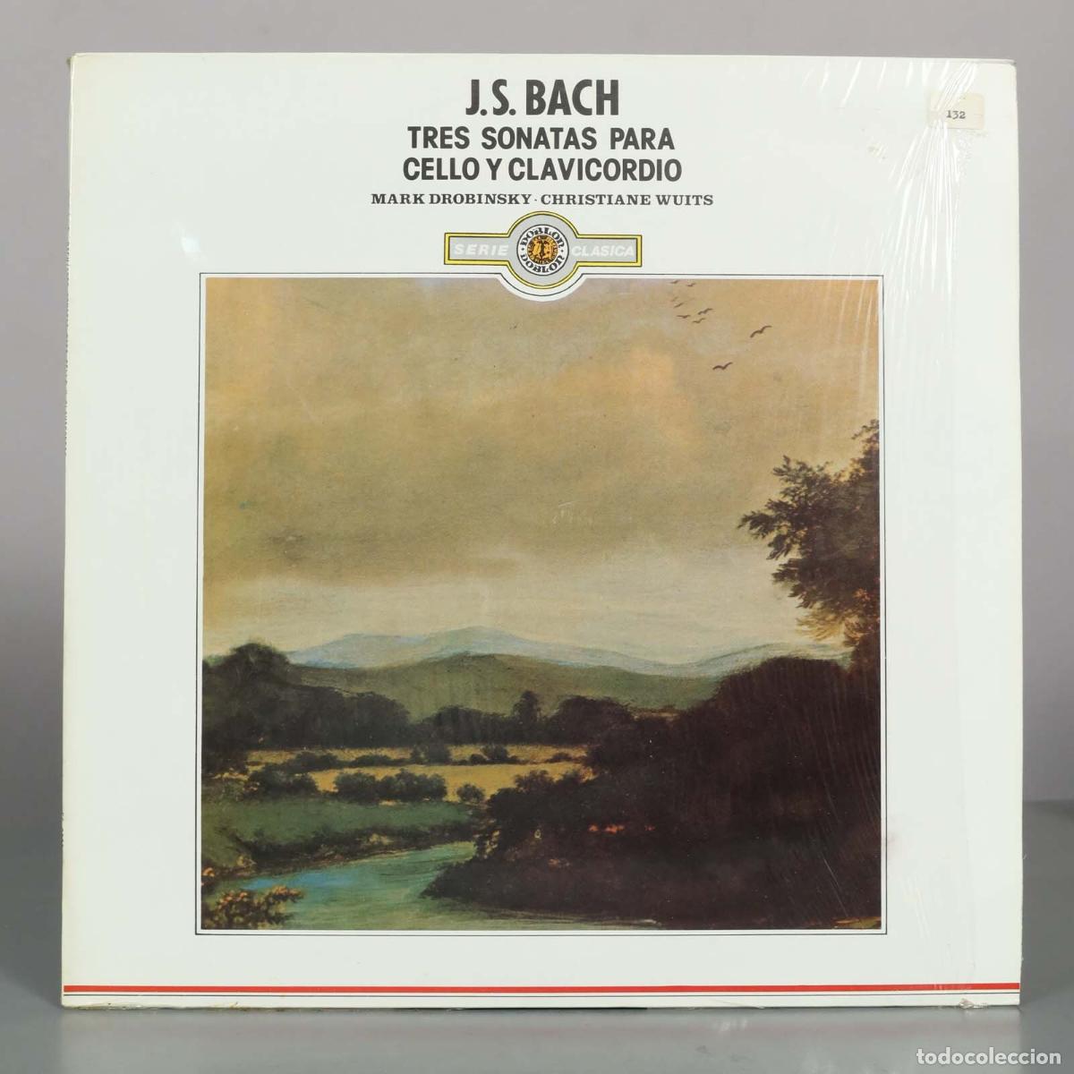 Discos de vinilo: LP. Bach - Tres Sonatas Para Cello Y Clavicordio - Mark Drobinsky, Christiane Wuyts