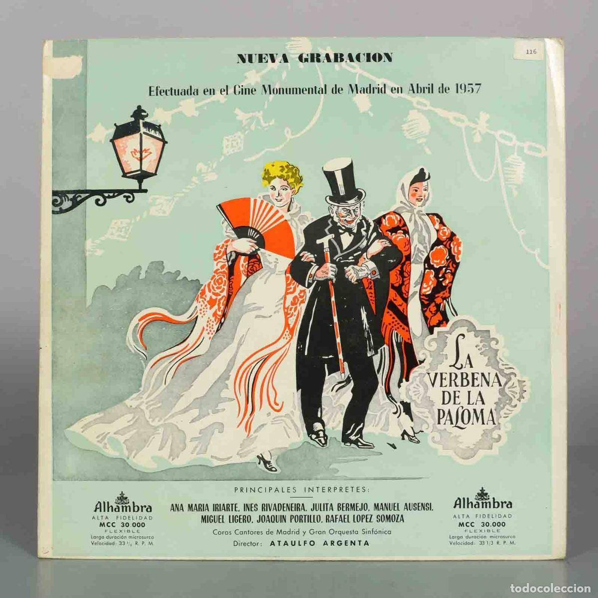 Vinyl-Schallplatten: LP. La Verbena de la Paloma - Ata&uacute;lfo Argenta, Ana Mar&iacute;a Iriarte, In&eacute;s Rivadeneira, Julita Bermejo,
