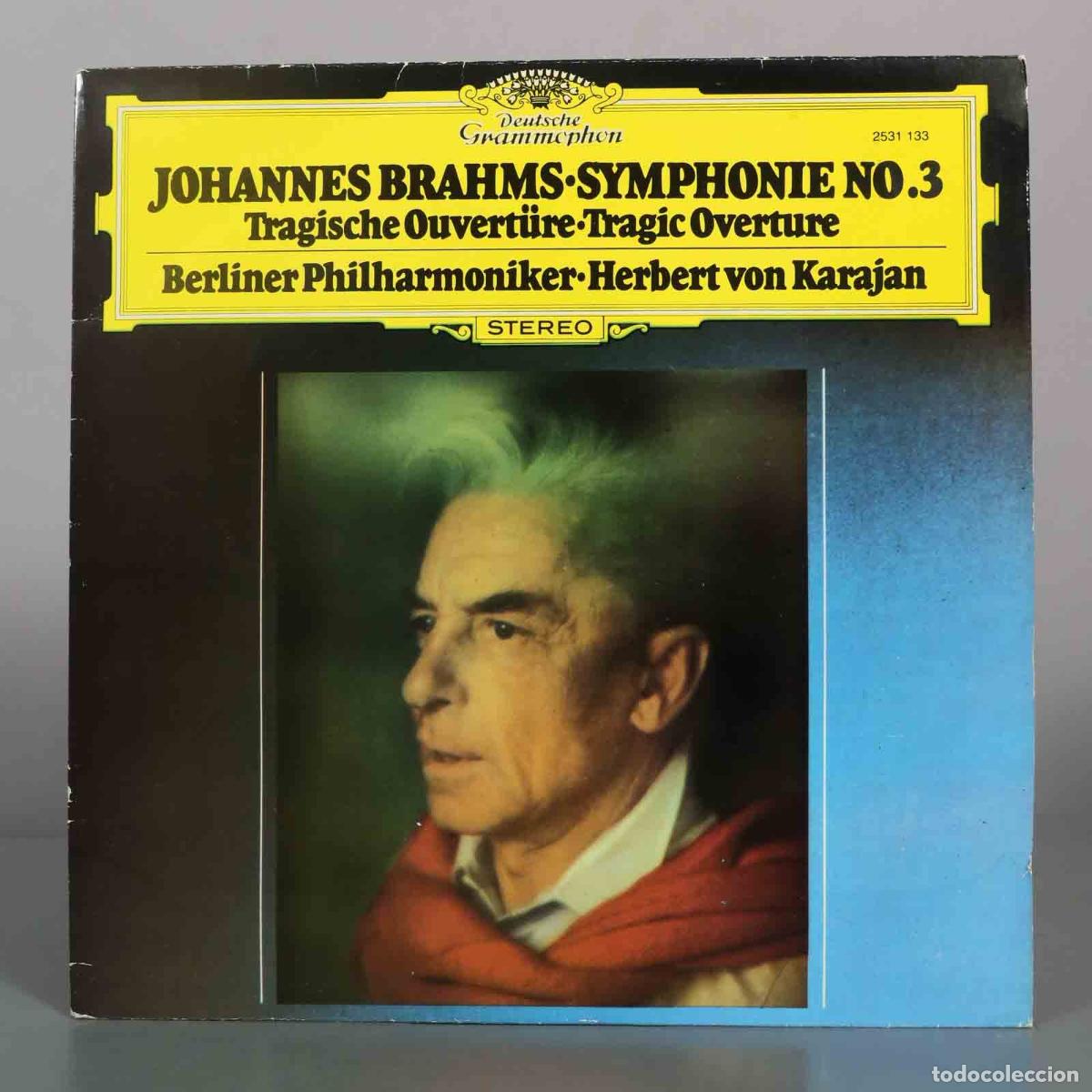 Discos de vinilo: LP. Johannes Brahms - Symphonie No. 3 / Tragische Ouvert&uuml;re - Berliner Philharmoniker, Herbert von