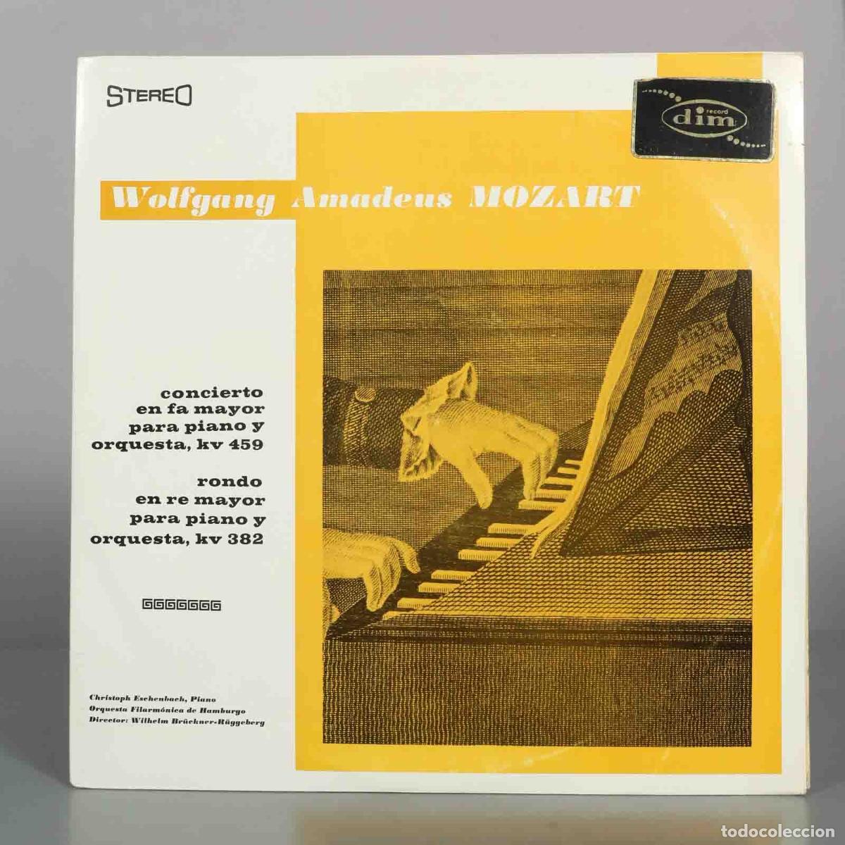 Discos de vinilo: LP. Mozart Concierto para Piano n&ordm; 19 KV 459 - Rondo KV 382 - Christoph Eschenbach, Orquesta Filarm