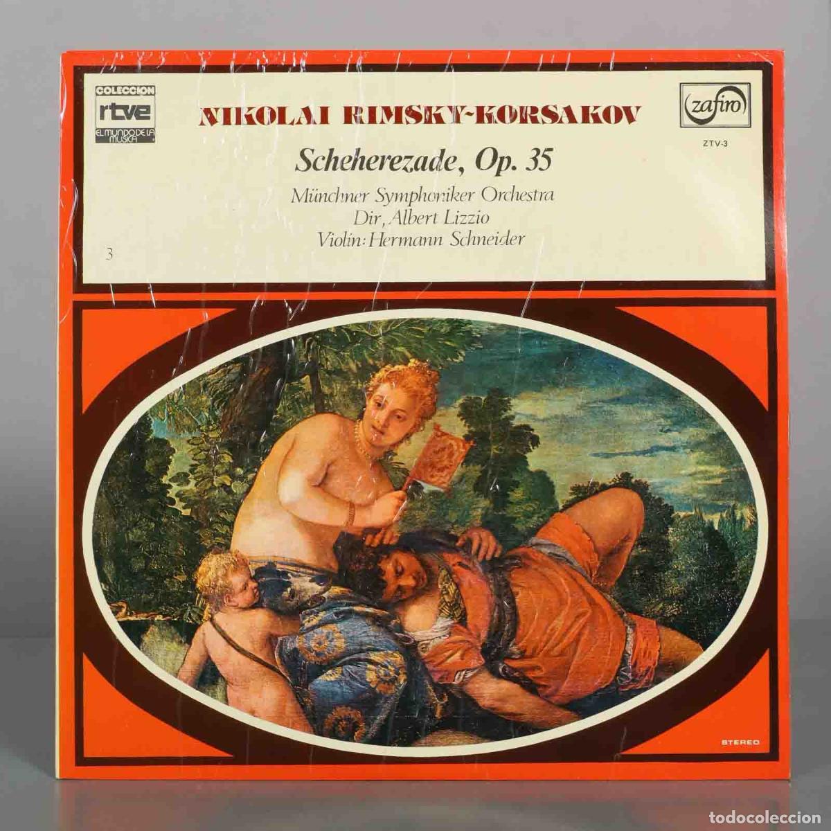 Discos de vinilo: LP. Scheherezade, Op. 35 - Nikolai Rimsky-Korsakov - M&uuml;nchner Symphoriker Orchestra, Albert Lizzio,