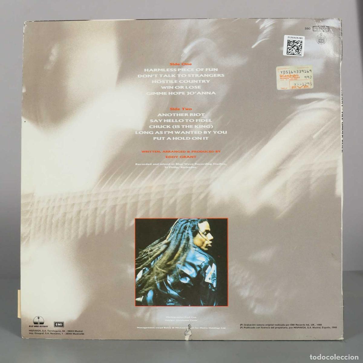 Discos de vinilo: LP. File Under Rock - Eddy Grant - Foto 2