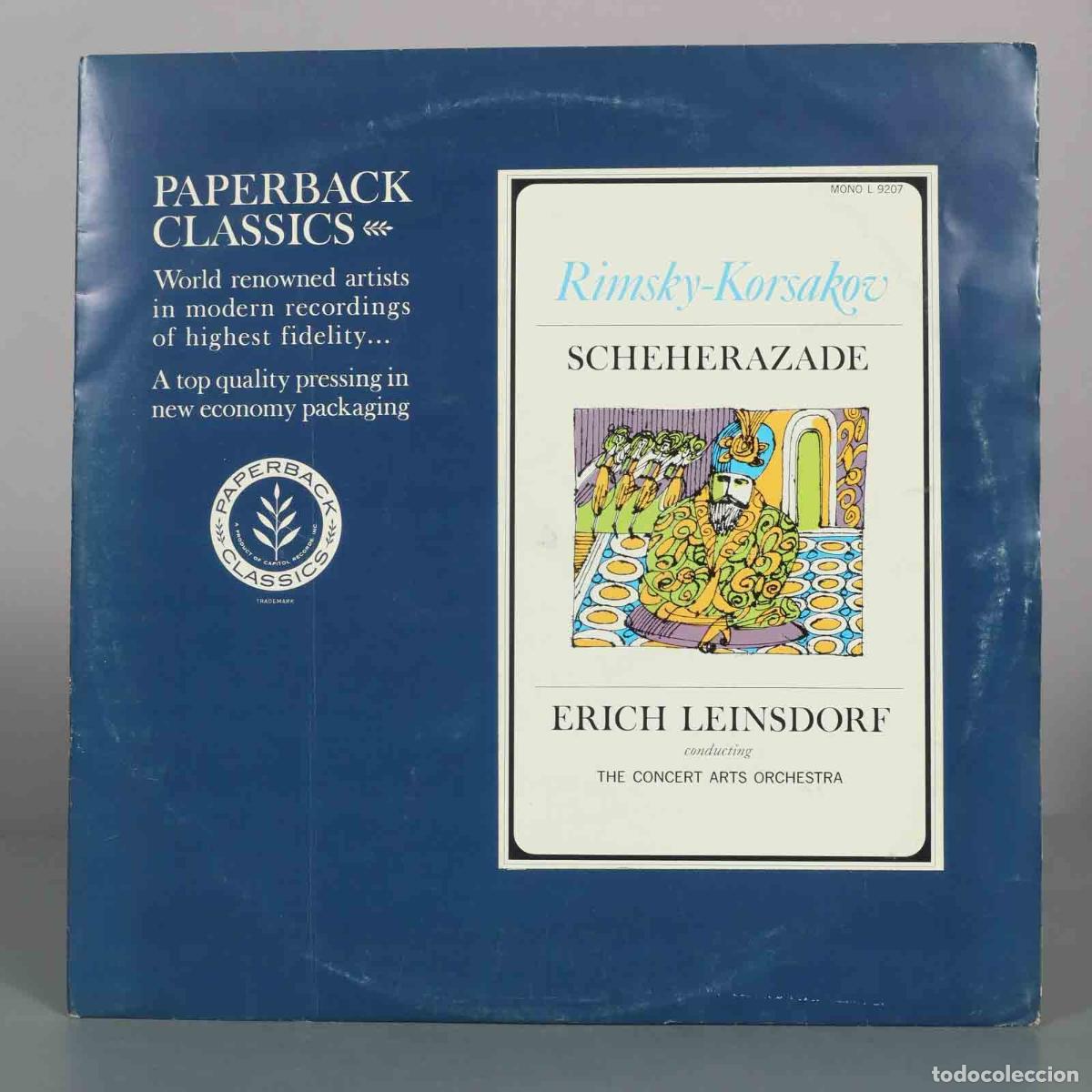 Discos de vinilo: LP. Scheherazade - Rimsky-Korsakov, Erich Leinsdorf, The Concert Arts Orchestra