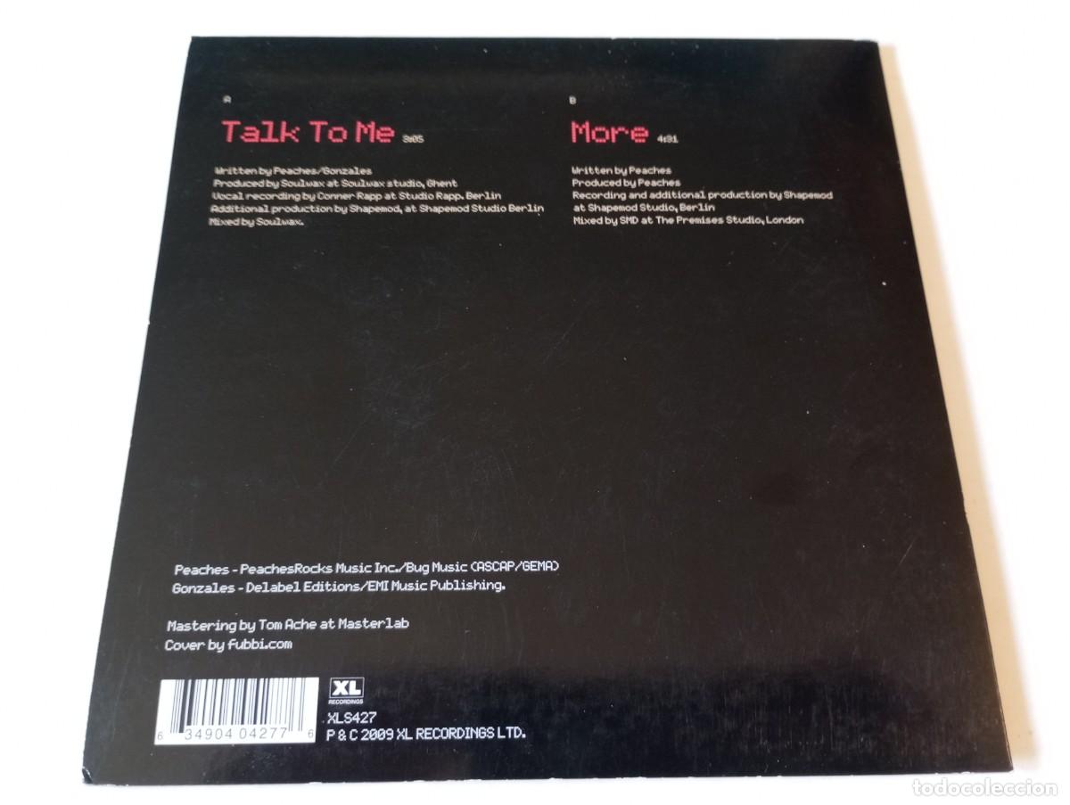 Discos de vinilo: Peaches &ndash; Talk To Me - 2009 - SINGLE - Foto 2