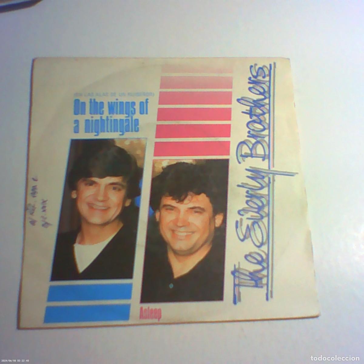 Discos de vinilo: single the everly brothers. on the wings of a nightingale. asleep. mercury 1984 spain (seminuevo)