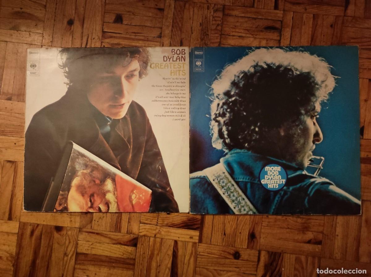 Discos de vinilo: Lote 3 Vinilos Folk Rock - Bob Dylan - Greatest Hits I & II - Ed. Holanda - Fundas