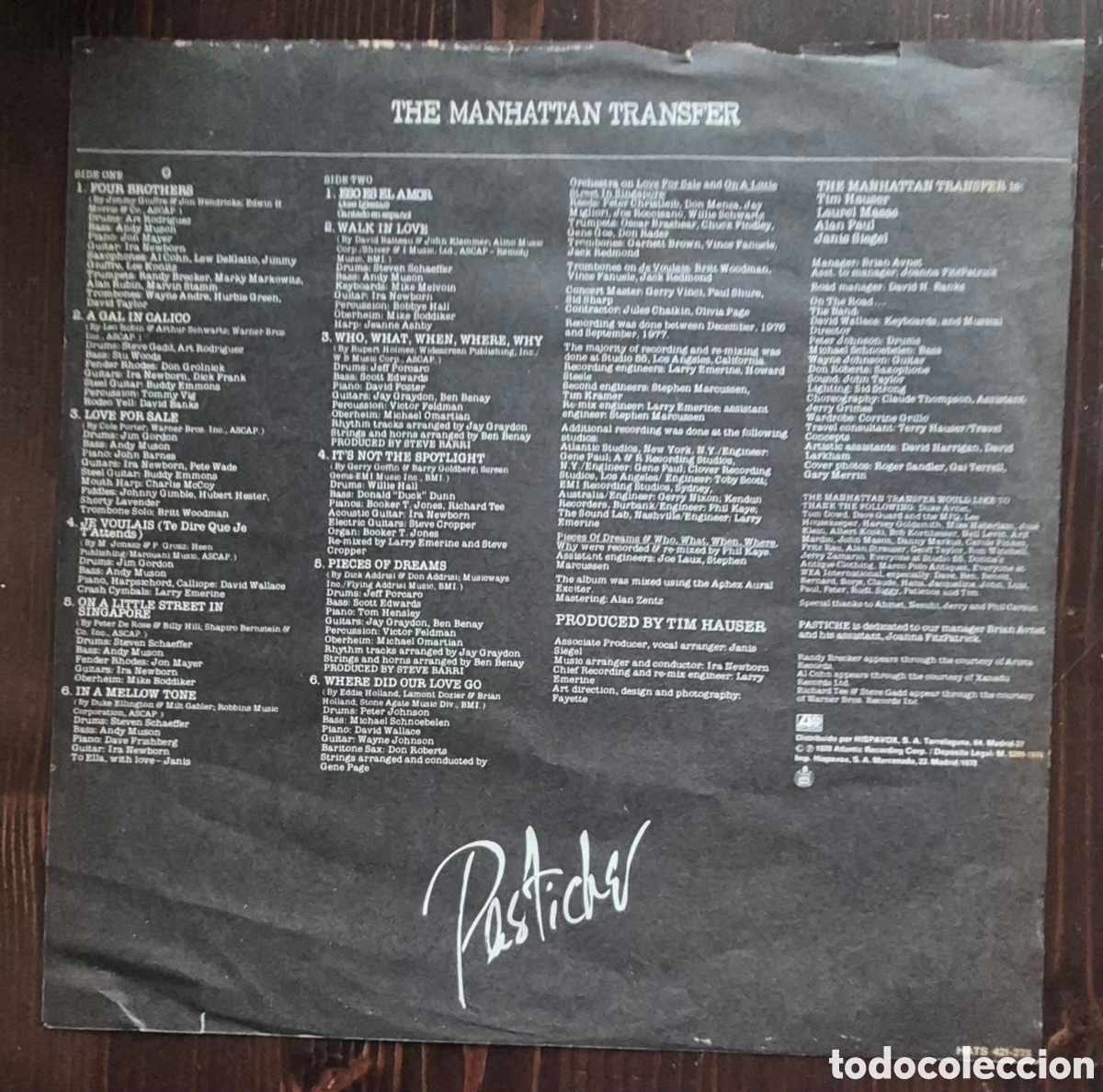 Discos de vinilo: LP - THE MANHATTAN TRANSFER - PASTICHE - 1978 ESPA&Ntilde;A - Foto 4