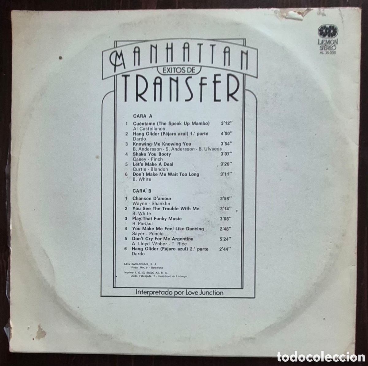 Discos de vinilo: LP - LOVE JUNCTION - EXITOS DE MANHATTAN TRANSFER - 1977 ESPA&Ntilde;A - Foto 2