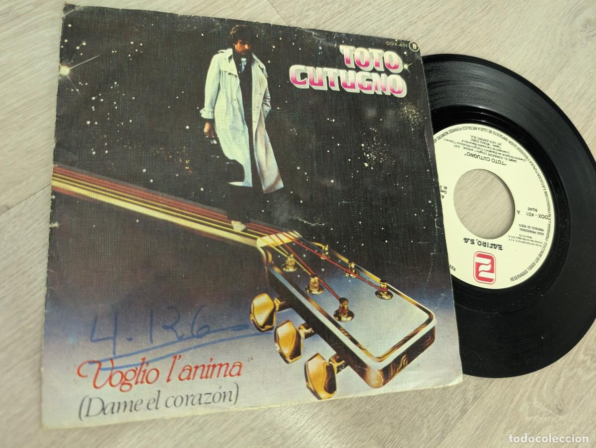 Vinyl-Schallplatten: TOTO CUTUGNO - CANTA EN ESPA&Ntilde;OL . DAME EL CORAZON .. SINGLE DE ZAFIRO DE 1979