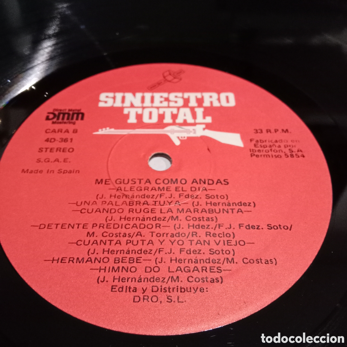 Discos de vinilo: SINIESTRO TOTAL - ME GUSTA COMO ANDAS - LP - Foto 5