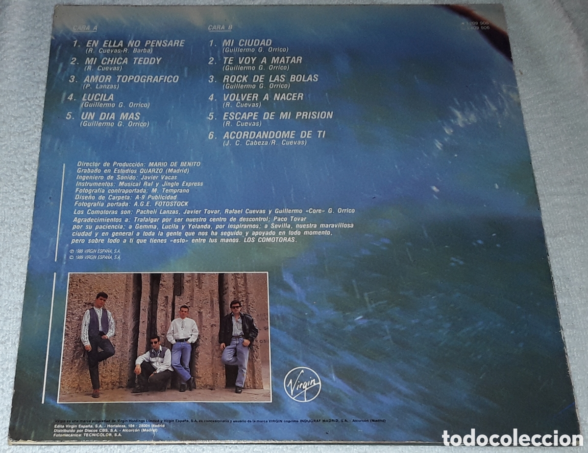Discos de vinilo: LP - LOS COMOTORAS - A TODA M&Aacute;QUINA - Foto 2