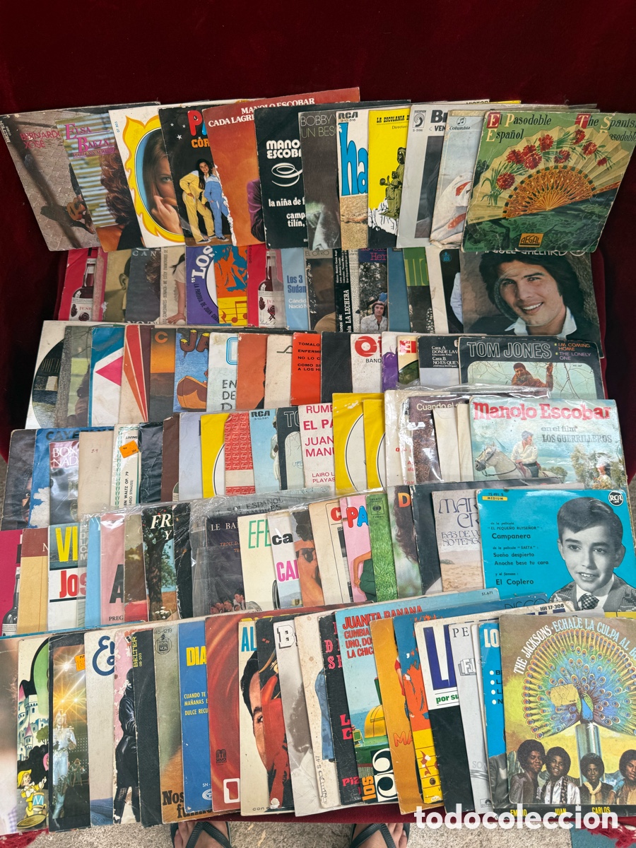Discos de vinilo: Enorme lote +100 discos de vinilo,Singles!LOTE 1