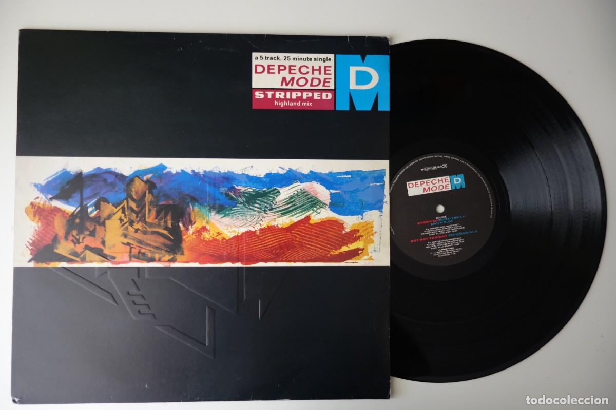 Discos de vinilo: DEPECHE MODE: Stripped. MAXI VINILO 12&rdquo; ORIGINAL UK PORTADA EN RELIEVE. 5 TEMAS. EXCELENTE ESTADO