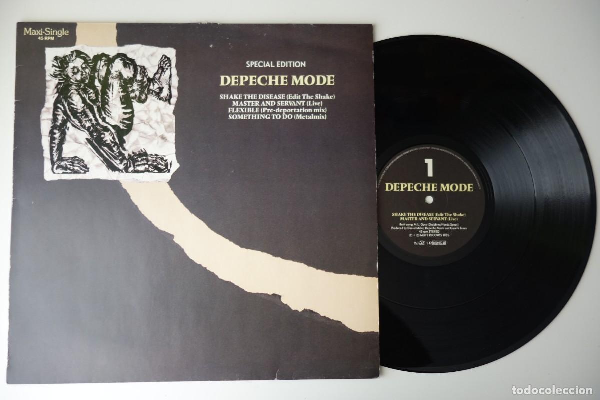 Discos de vinilo: DEPECHE MODE: Shake The Disease. MAXI VINILO 12&rdquo; ORIGINAL UK PARTE 2. PORTADA DEEDICI&Oacute;N ALEMANA