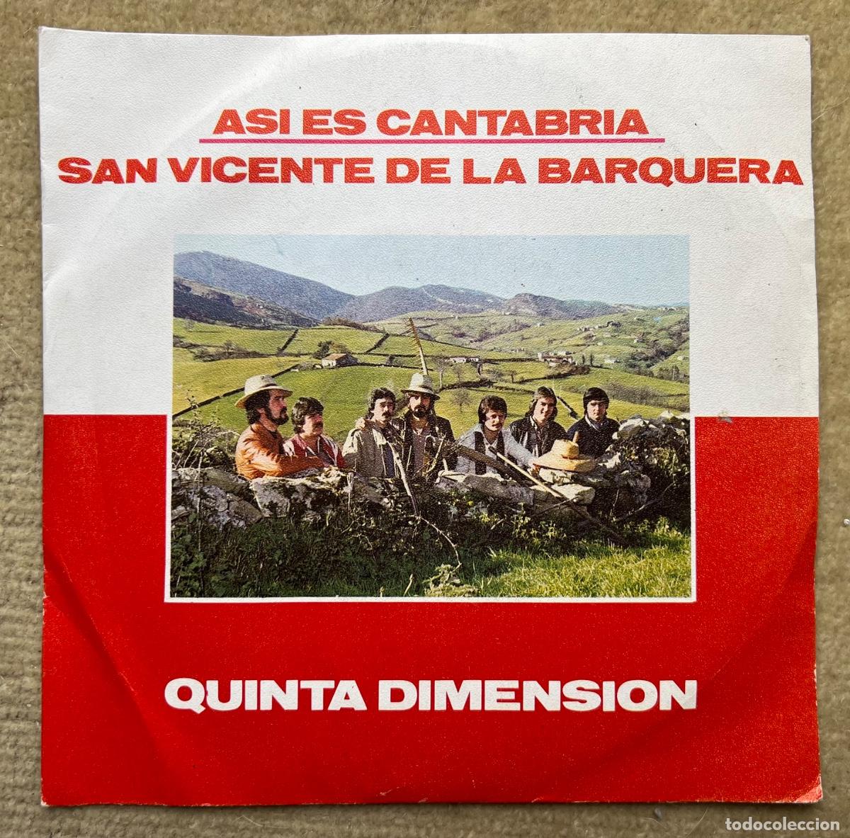 Discos de vinilo: Quinta Dimensi&oacute;n (As&iacute; es Cantabria - San Vicente de la Barquera) - Single a&ntilde;o 1982 - M&uacute;sica