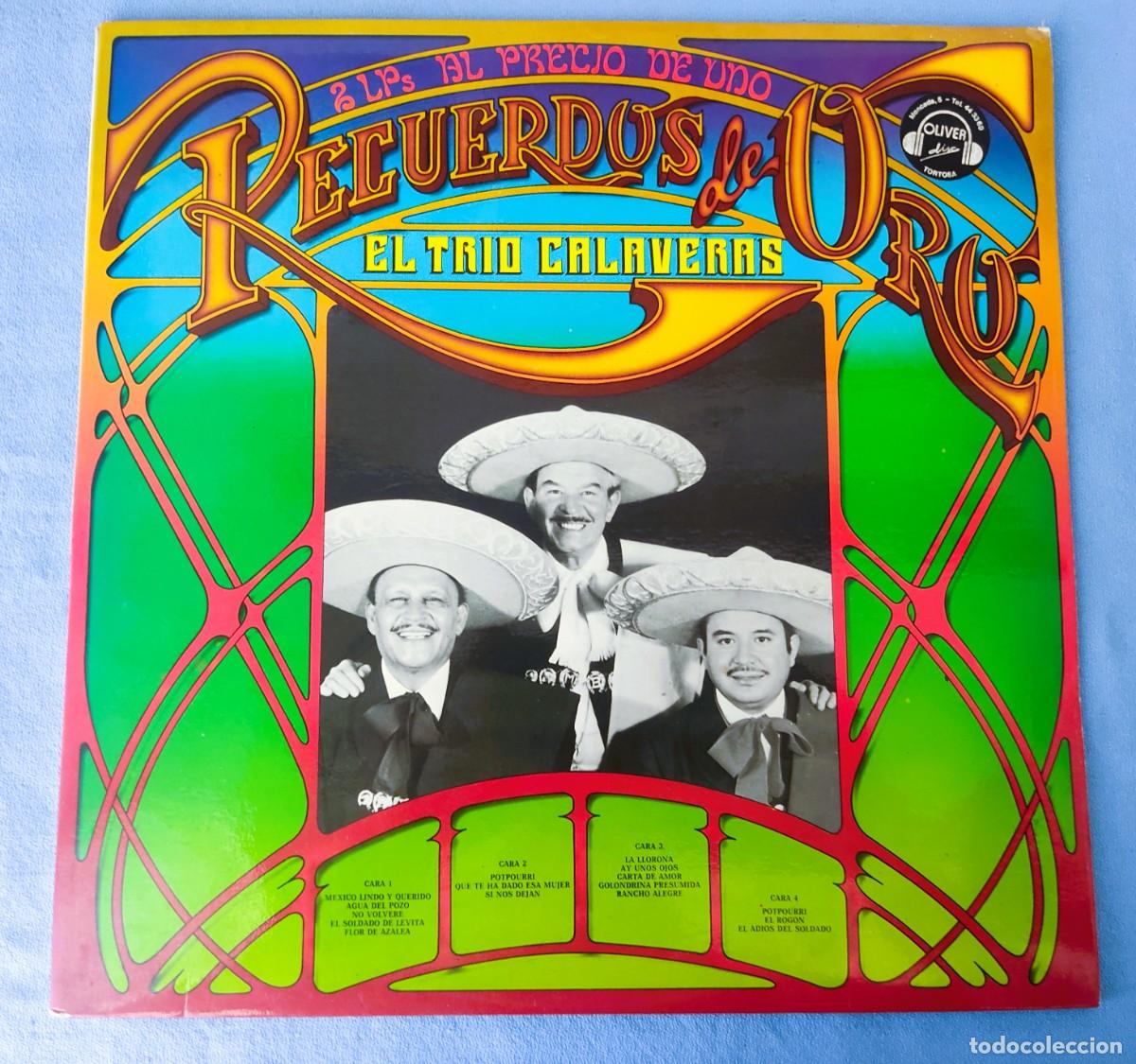 Discos de vinilo: DISCO LP DOBLE RECUERDOS DE ORO EL TRIO CALAVERAS