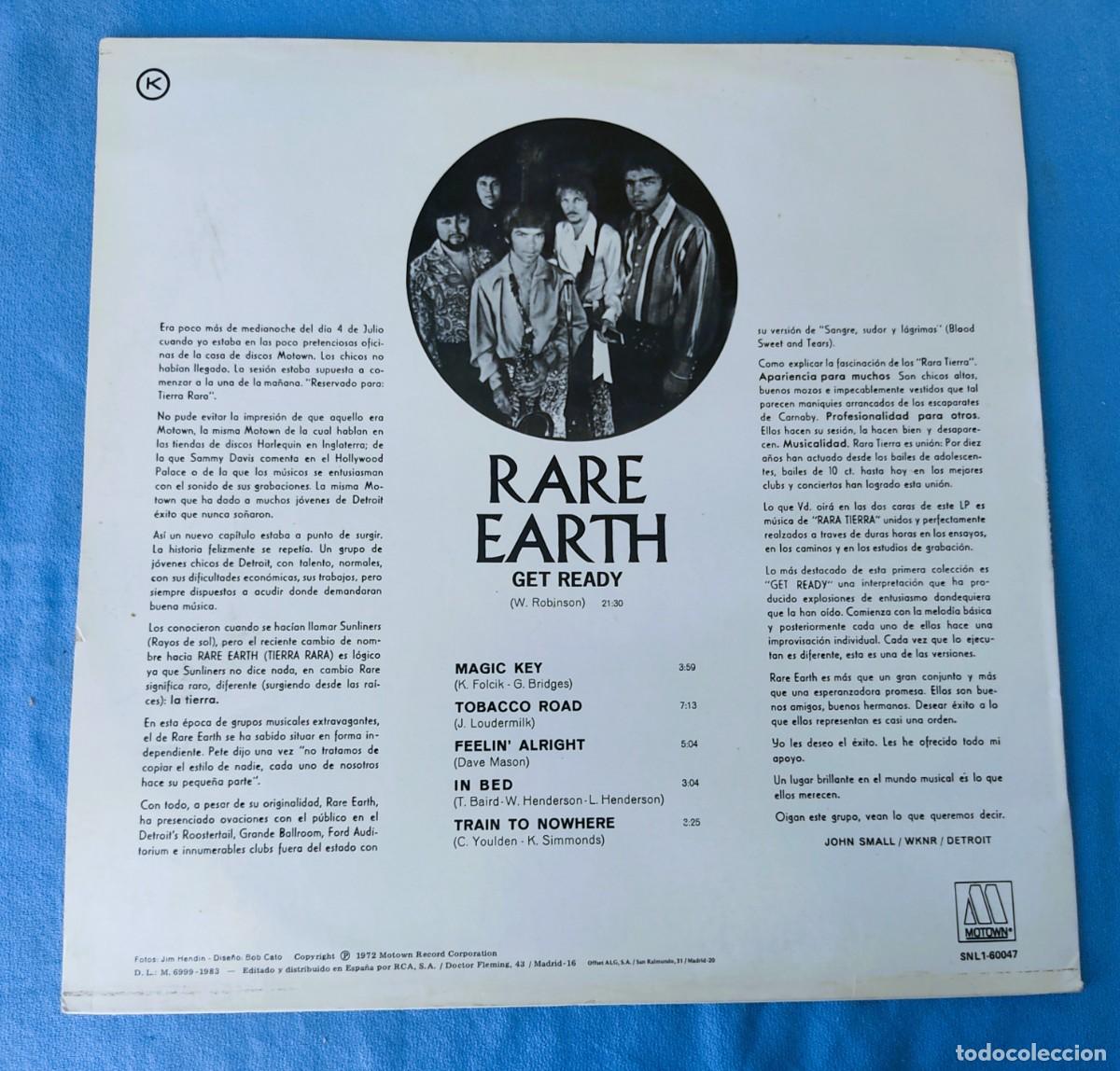 Discos de vinilo: DISCO LP RARE EARTH GET READY - Foto 2