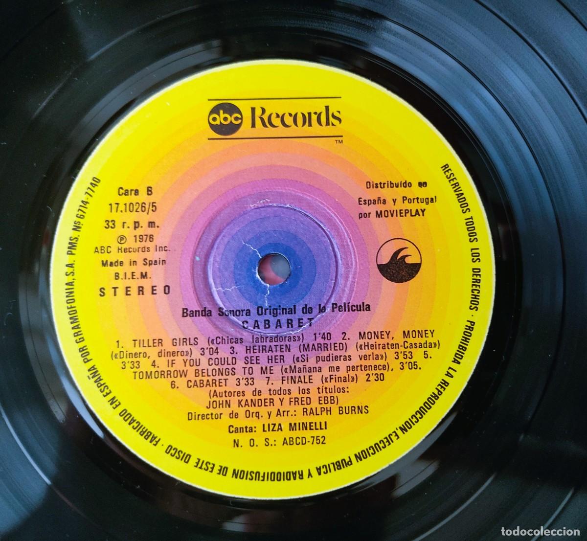 Discos de vinilo: DISCO LP CABARET BANDA SONORA DE LA PELICULA - Foto 6