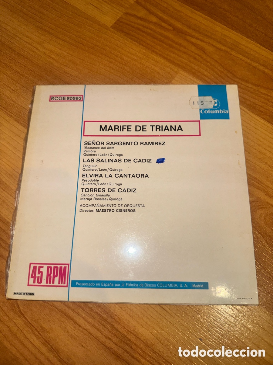 Discos de vinilo: Marife de Triana - Rej&oacute;n de muerte +3 - Foto 2