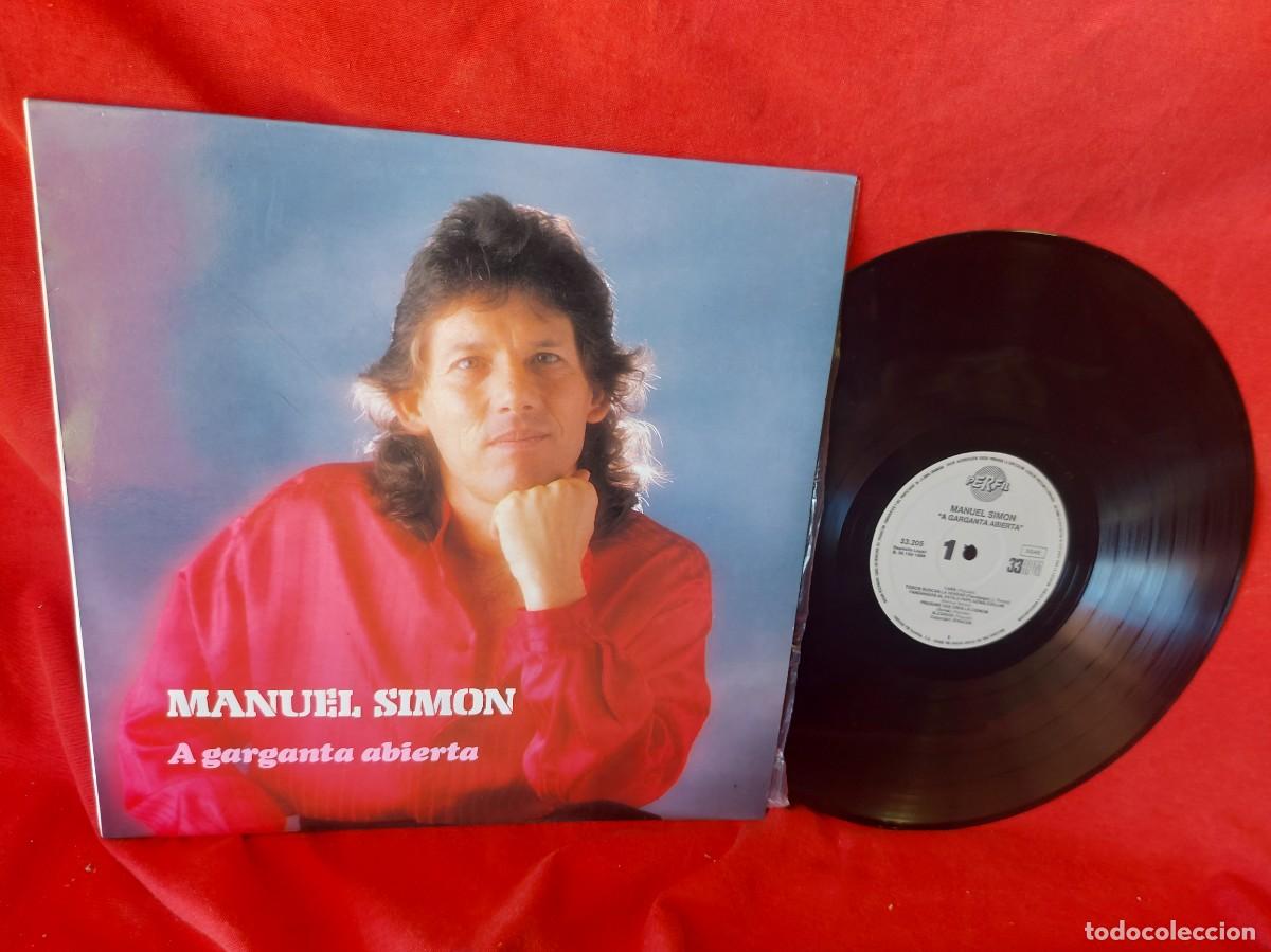 Discos de vinilo: LP MANUEL SIM&Oacute;N A GARGANTA ABIERTA 1989 ( PEDIDOS M&Iacute;NIMOS 10 &euro; ) CAJA N.&ordm; 6 - LP