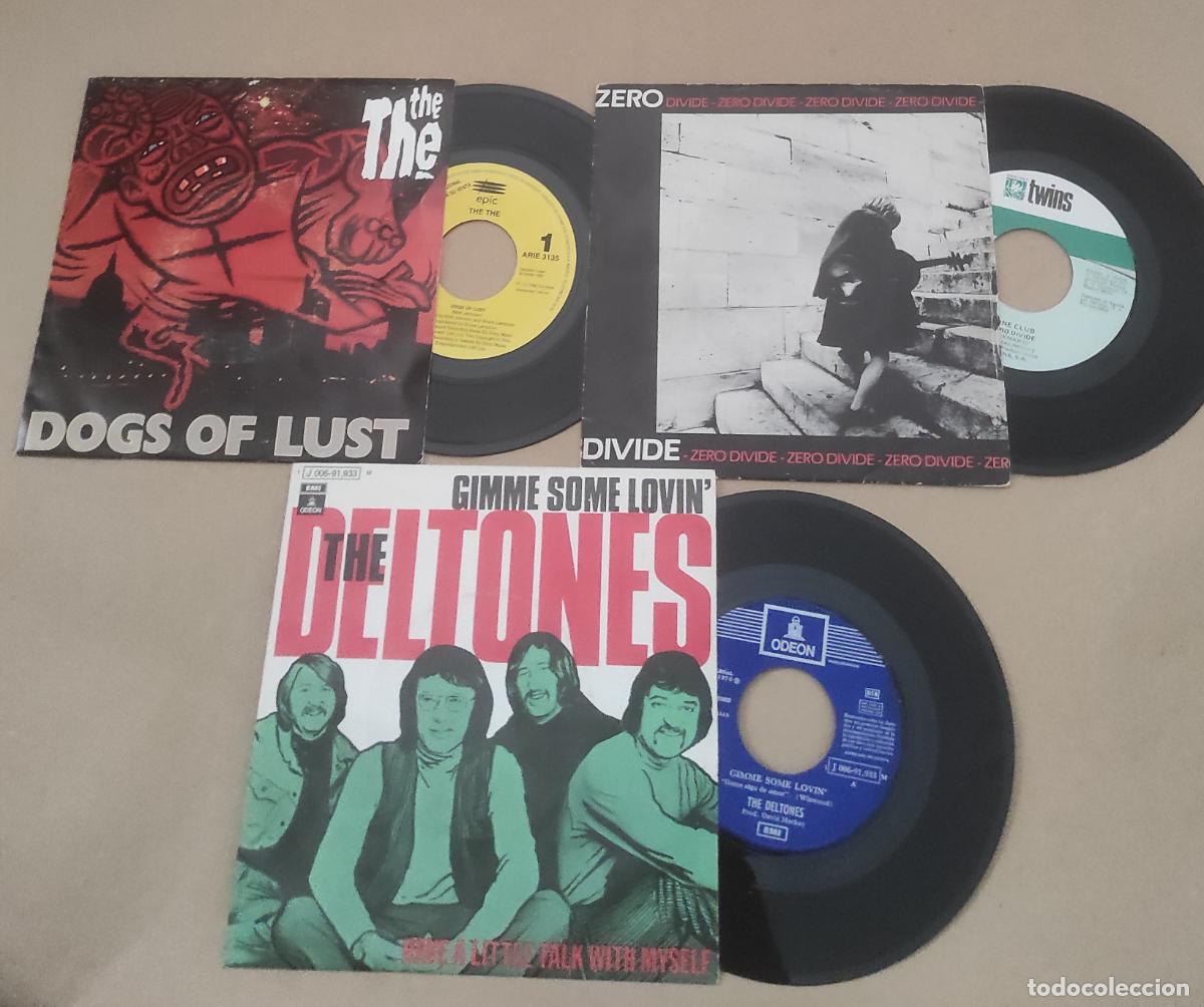 Discos de vinilo: LOTE- TRES SINGLES-GRUPOS INTERNACIONALES-THE DELTONES, ZERO DIVIDE, THE THE,