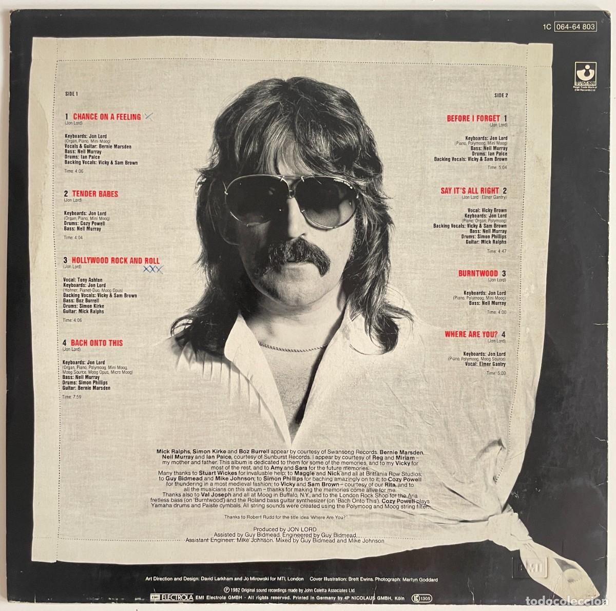 Discos de vinilo: Jon Lord &ndash; Before I Forget - Foto 2