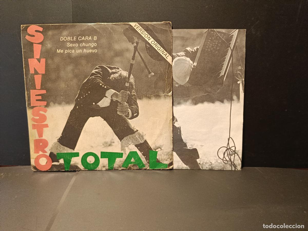 Discos de vinilo: SINIESTRO TOTAL * SEXO CHUNGO + ME PICA UN HUEVO * DRO * 1983 SINGLE * PUNK com insert pepeto
