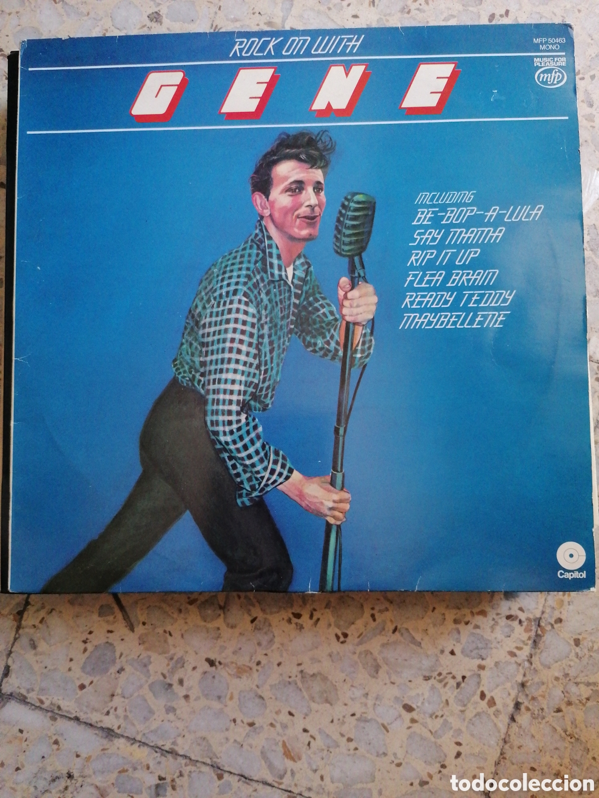 Discos de vinilo: LP GENE VICENT ROCK ON WITH UK - Foto 1