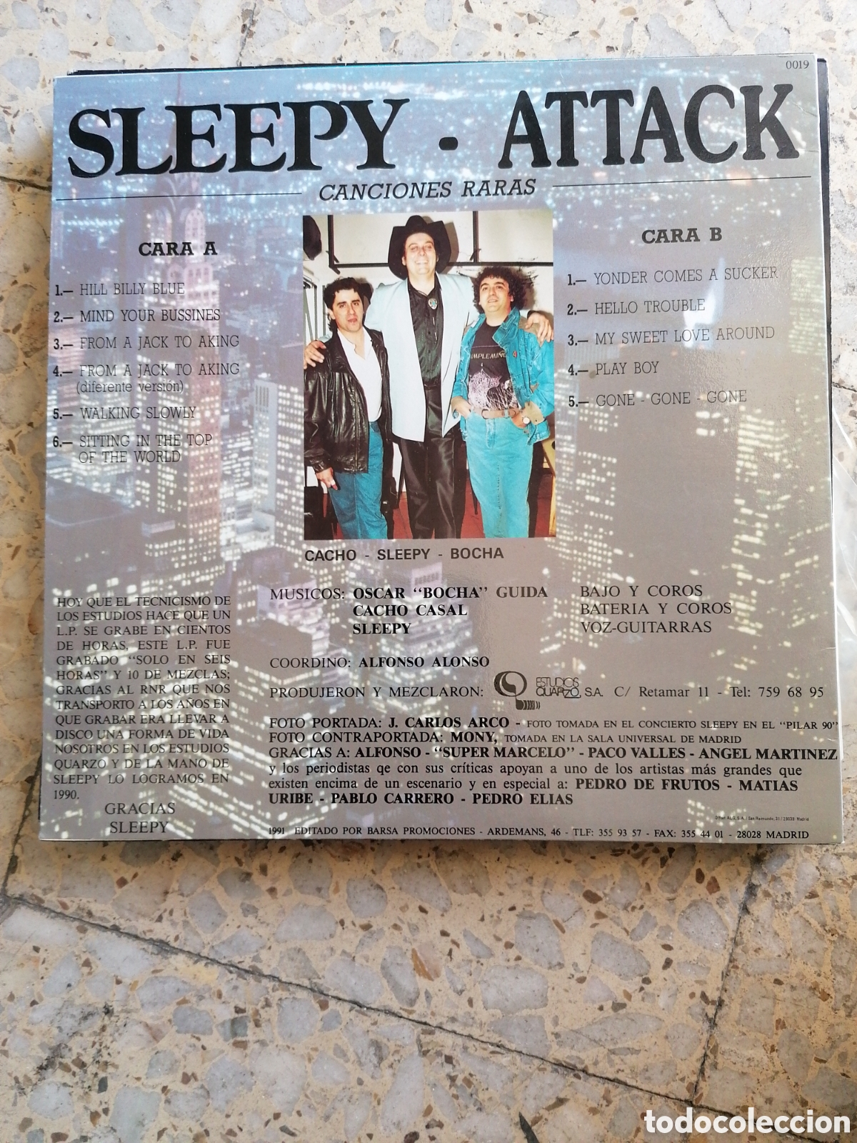 Discos de vinilo: LP SLEEPY LABEEF ATTACK 1991 ESPA&Ntilde;A EX - Foto 2