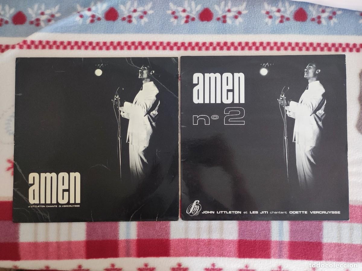 Discos de vinilo: Lote 2xLP John Littleton - Amen & Amen N.&ordm; 2 (1966-1967, Francia, Studio S.M.)